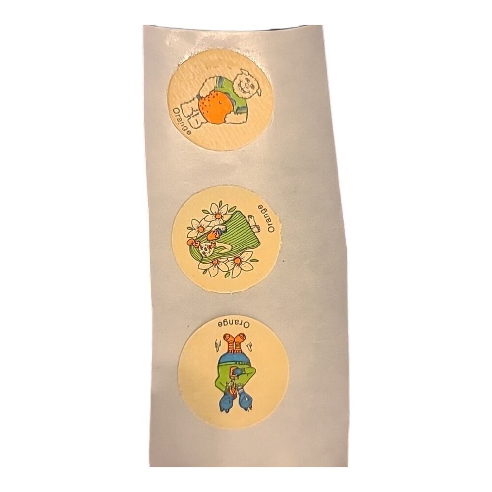 Lot of 3 Vintage 80s‎ CTP Matte Scratch & Sniff Stickers Orange *Restored